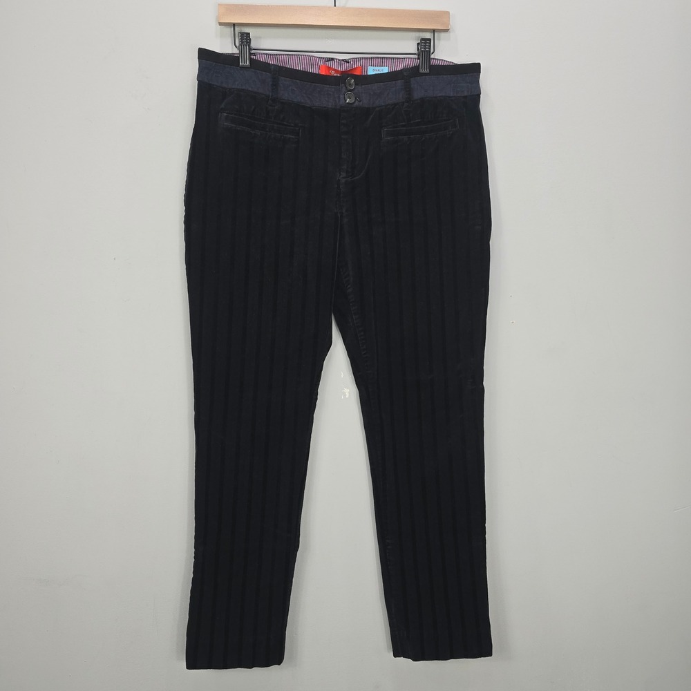 Cartonnier Anthro Corduroy Cropped Pants, Womens Size 12, Striped, Ankle Length